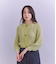 Linen Polyester Yarn 配色ニットカーディガン