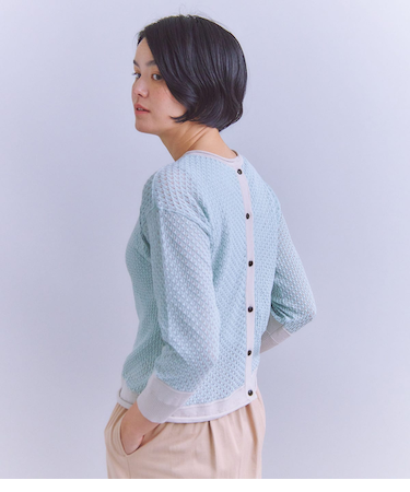Plating Stitch 2WAYニットカーディガン