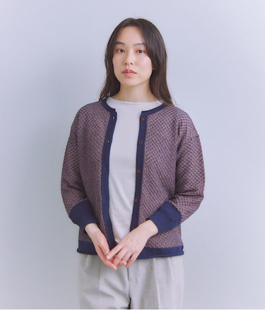 Plating Stitch 2WAYニットカーディガン