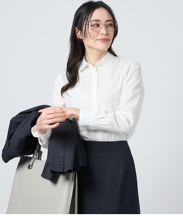 コットンポリブロード レギュラーカラーシャツ