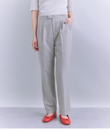 Washable Wool Tropical 2タックパンツ