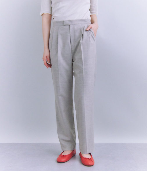 Washable Wool Tropical 2タックパンツ