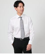 NY CARE FREE ドビークロス 長袖ワイドカラーシャツ