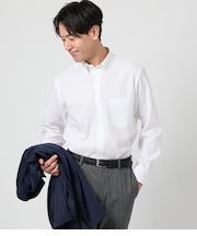 【吸水速乾・防シワ】FLEXY オックス 長袖ボタンダウンシャツ