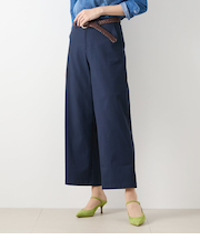 麻混オックス アジャスト釦ワークパンツ