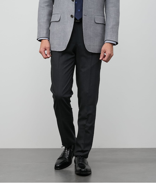 【撥水】COOL COMFORT ウールシルク 無地 スラックス