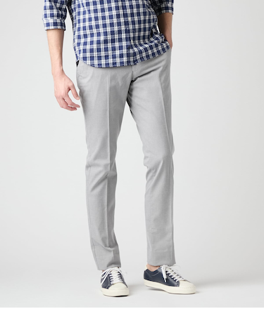 【吸水速乾】COOL COMFORT コットンリネン ピンヘッド ウエストアジャストパンツ(セットアップ対応)