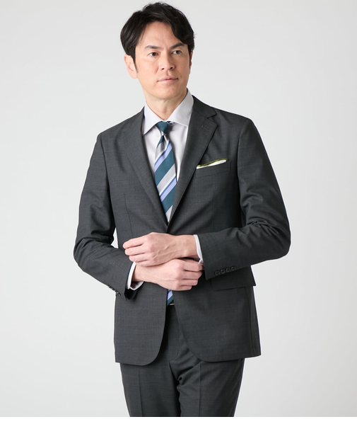 【防シワ・ストレッチ・ウォッシャブル】TRAVEL COMFORT ハイストレッチ ピンチェック スーツ