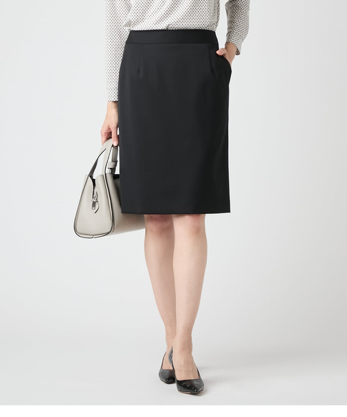 ストレッチギャバ ストレートスカート