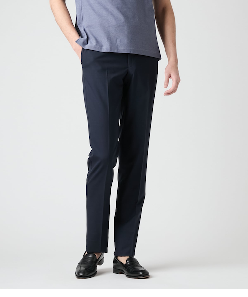 【防シワ・ストレッチ・ウォッシャブル】TRAVEL COMFORT ハイストレッチ ピンチェック スラックス(セットアップ対応)