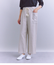 Linen Chambray ドロストサイドポケットパンツ