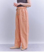 Linen Chambray ドロストサイドポケットパンツ