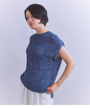 Linen Polyester Yarn レース編みノースリーブニット