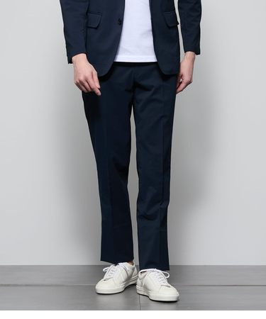 【ウォッシャブル・防シワ・ストレッチ】MOVING COMFORT ナイロンストレッチドビー ウエストアジャストパンツ(セットアップ対応)