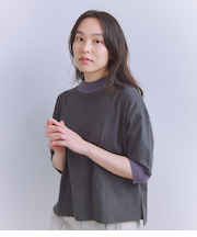 Luster Soft Jersey モックネックプルオーバー