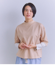 Luster Soft Jersey モックネックプルオーバー
