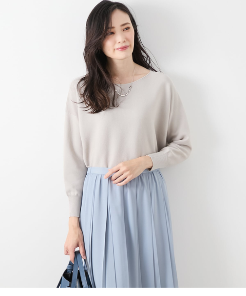 ホールガーメント(R) ニットドルマンスリーブ9分袖プルオーバー