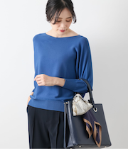 ホールガーメント(R) ニットドルマンスリーブ9分袖プルオーバー