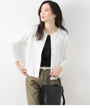 コットンポリエステルボーダー 前後2WAYカットソー