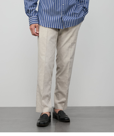 【ストレッチ】ライトキャンバス ノータック シャーリングアジャストパンツ