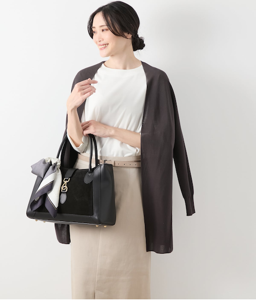 コットンアセテート ホールガーメント(R)  着流しカーディガン