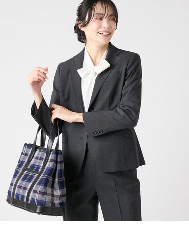 マイクロ千鳥 ノッチドラペル2釦ジャケット