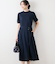 強撚スムース ハイネック5分袖カットソーワンピース