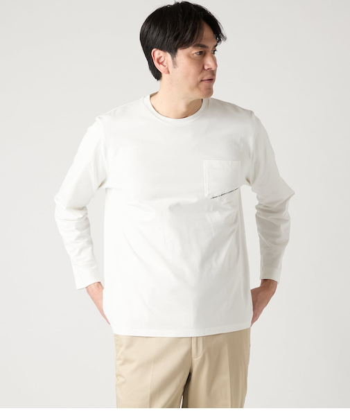 【接触冷感】ニューヨーカータータン 長袖 クルーネックTシャツ