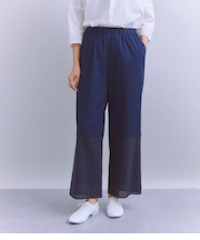 Sheer Jacquard レース切替パンツ