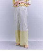 Sheer Jacquard レース切替パンツ