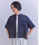 Sheer Jacquard レース切替ブラウス