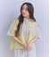 Sheer Jacquard レース切替ブラウス