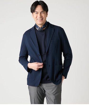 【ストレッチ・ウォッシャブル・吸水速乾】COOL COMFORT ハイストレッチサッカー カットソージャケット