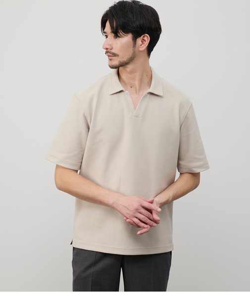 I cotoni di Albini スキッパー ポロシャツ