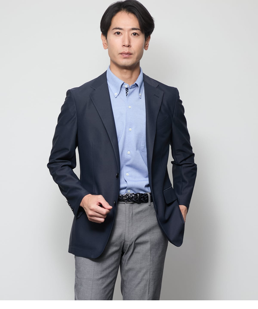 【ストレッチ・ウォッシャブル】ハイゲージ ジャージー ジャカードツイル ジャケット