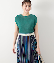 和紙ポリエステル ホールガーメント(R)  ノースリーブプルオーバー