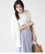 セミハイツイストコットン針抜き 着流しカーディガン