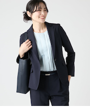 ウォッシャブルストレッチ ノッチドラペル1釦ジャケット