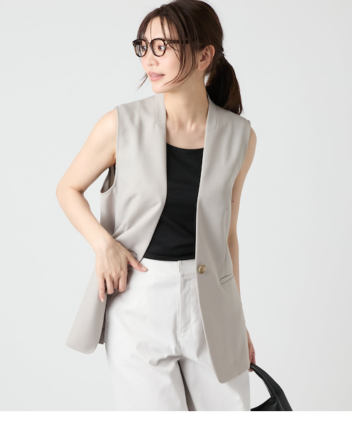 ポリエステルドライツイル ジレ