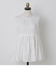 Cotton Stripe Dobby ランダムカットブラウス