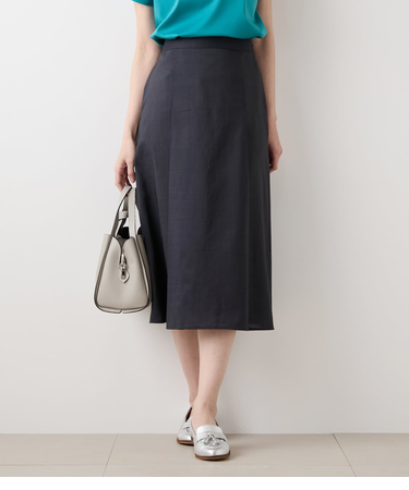 ポリエステルラミーローン タックAラインスカート