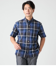 サッカービッグタータン 半袖ショートボタンダウンシャツ