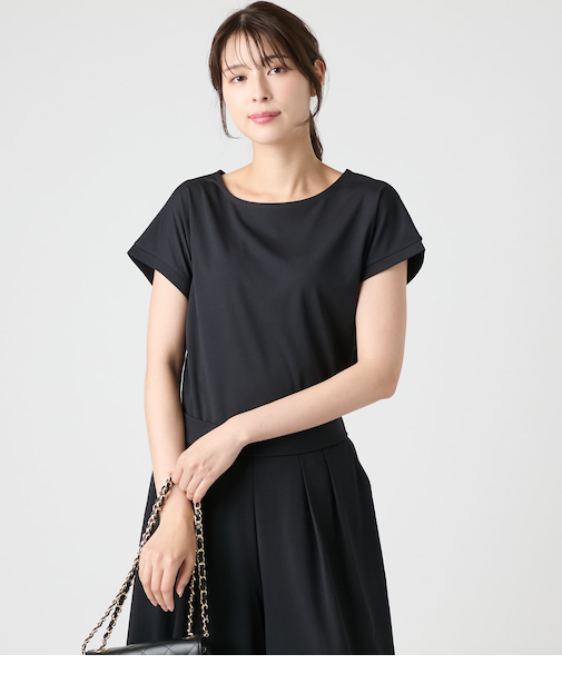 【接触冷感】ドライタッチジャージー フレンチスリーブプルオーバー