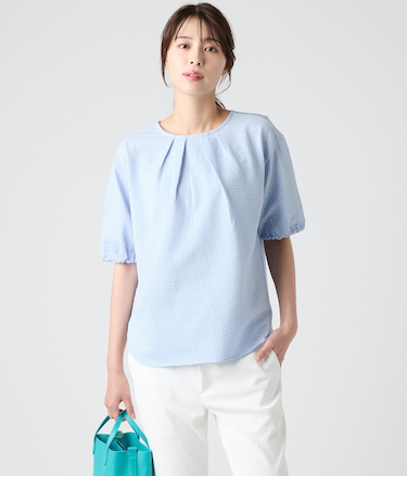 サッカーストライプ フロントタックプルオーバー