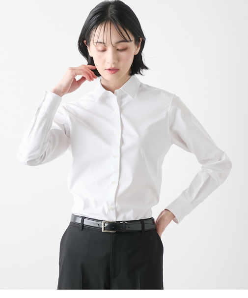 コットンポリブロード レギュラーカラーシャツ(リクルート対応)