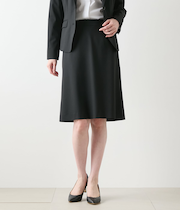 【ウォッシャブル】2WAYストレッチツイル Aラインスカート