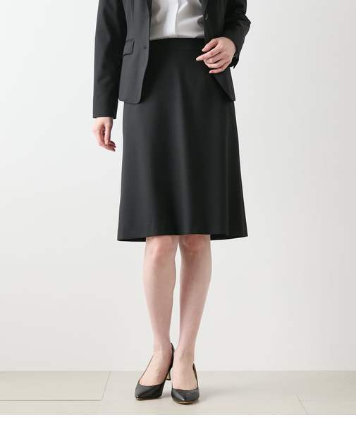 【ウォッシャブル】2WAYストレッチツイル Aラインスカート