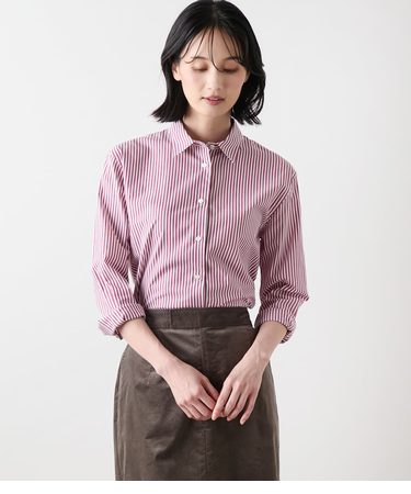 ロンドンストライプ レギュラーカラー長袖シャツ