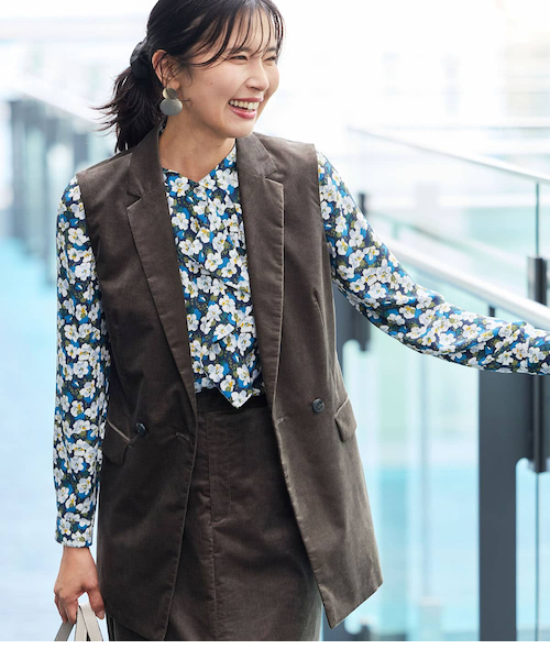 ♡JUSGLITTY ホワイト ダブルブレスト コート サイズ2♡ JU7763EW17448_fw_thumbM.jpg