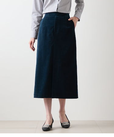 【ウォッシャブル】ライトコール ストレートスカート